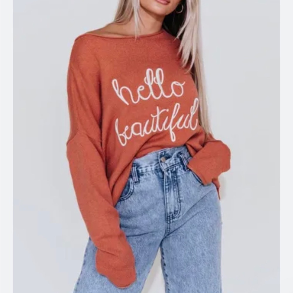 Kittenish hello beautiful sweater